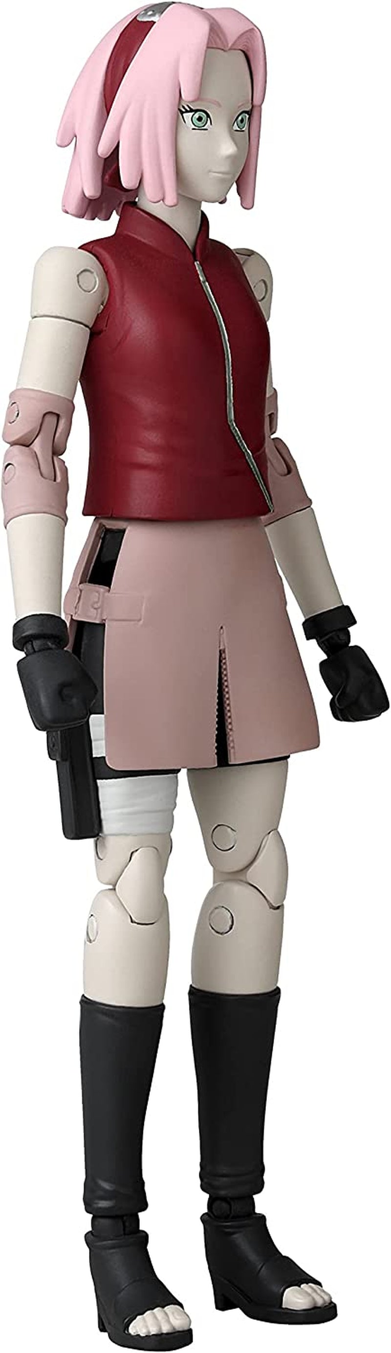 Bandai Anime Heroes Naruto Shippuden Sakura Haruno 6.5-Inch Figure — 20+ Points of Articulation, Switchable Hands, Premium Manga Packaging