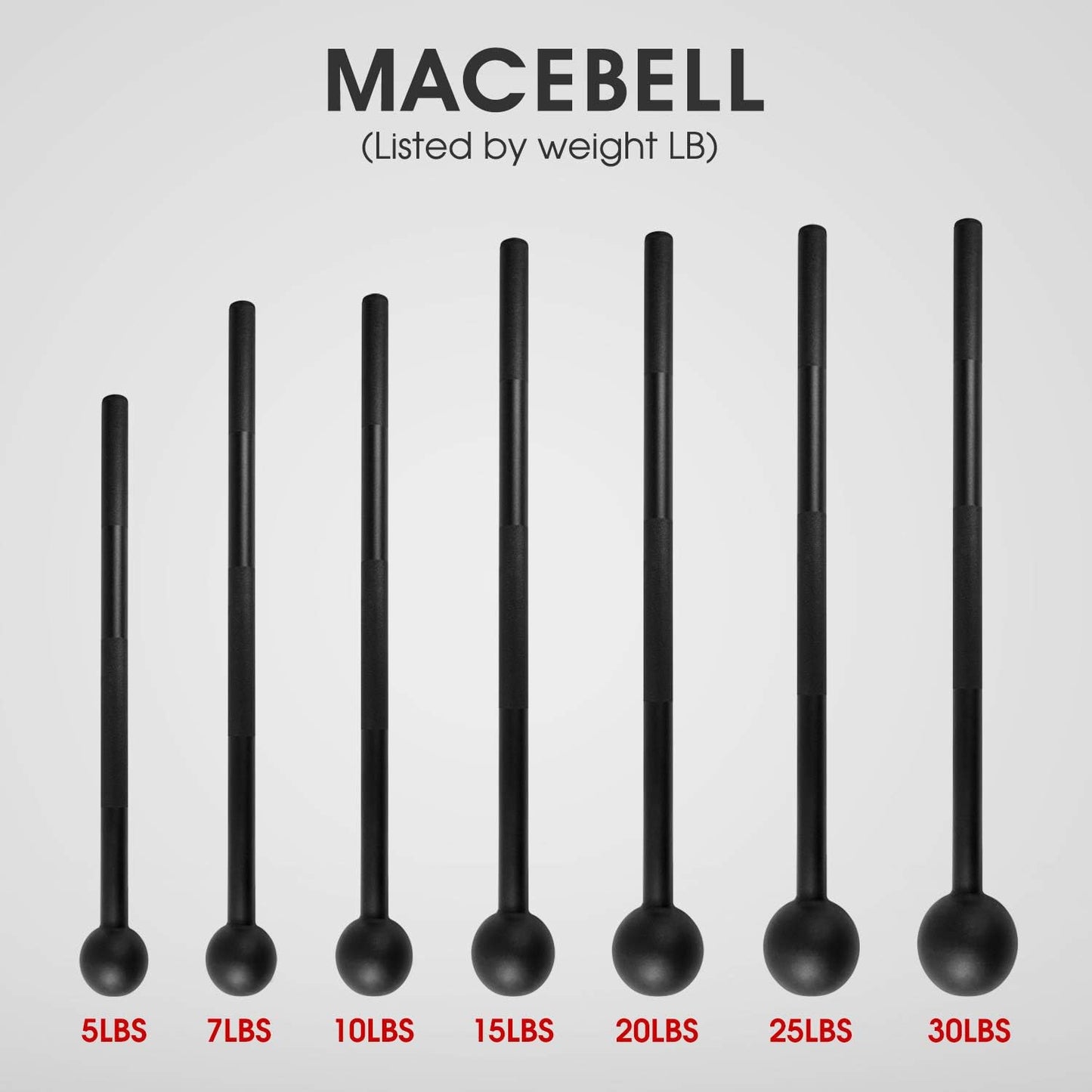 Steel Mace Bell for Comprehensive Strength Training - Full Body Workouts for Muscles, Shoulders, Grips, and Forearms - Available in 5 to 30 LB Options for Men and Women