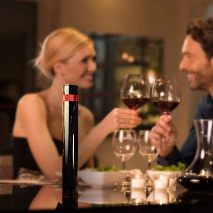 Portable Stainless Steel Air Pressure Wine Bottle Opener - Effortless Cork Remover for Home and Parties!