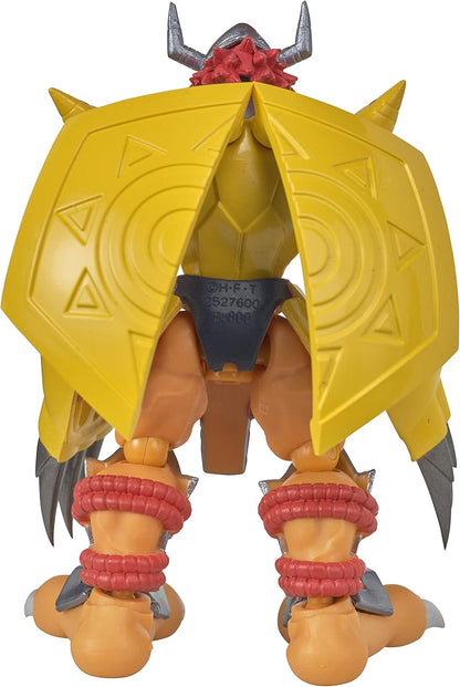 Bandai SHODO Digimon Adventure WarGreymon 3.5-Inch Poseable Figure — Yellow Armor, Dramon Killers, Anime-Accurate Detail, Ultimate Evolution