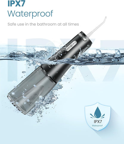 Cordless Water Flosser – Rechargeable Travel Dental Cleaner with 300ML Tank