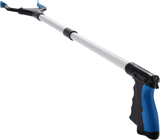 32" Lightweight Grabber Reacher Tool - Perfect Mobility Aid for Elderly, Litter Picker & Trash Claw (Blue)