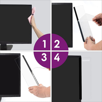 Enhance Your Workspace with 2Pcs Acrylic Computer Monitor Memo Boards - Perfect Sticky Note Holders for Home and Office Organization