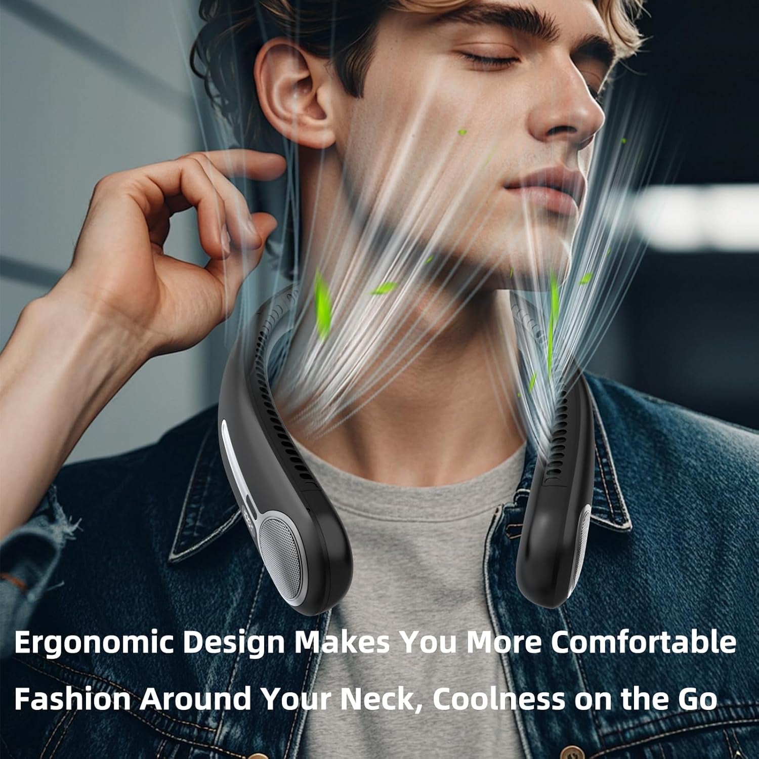 Rechargeable Neck Fan – Hands-Free Wearable Cooling Fan for Travel, Work & Summer