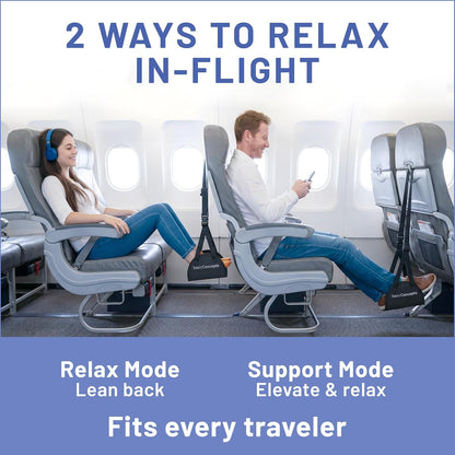Ultimate Airplane Foot Hammock - Travel Comfort for Long Flights - Essential Plane Gadget