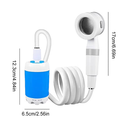 Upgraded Portable Camping Shower Pump with Digital Display - 4000mAh Rechargeable Electric Shower for Beach, Dormitory, and Outdoor Adventures