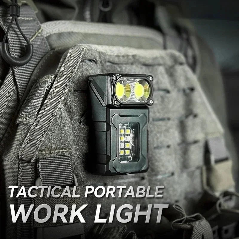 Versatile Adjustable Angle LED Flashlight - Portable USB Rechargeable Camping Light with Magnet for Outdoor Adventures