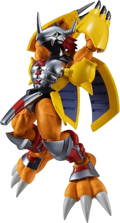 Bandai SHODO Digimon Adventure WarGreymon 3.5-Inch Poseable Figure — Yellow Armor, Dramon Killers, Anime-Accurate Detail, Ultimate Evolution