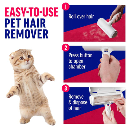 Ultimate Pet Hair Remover - Eco-Friendly Reusable Lint Roller for Furniture, Carpets, and Bedding - Perfect for Cat & Dog Owners (White)