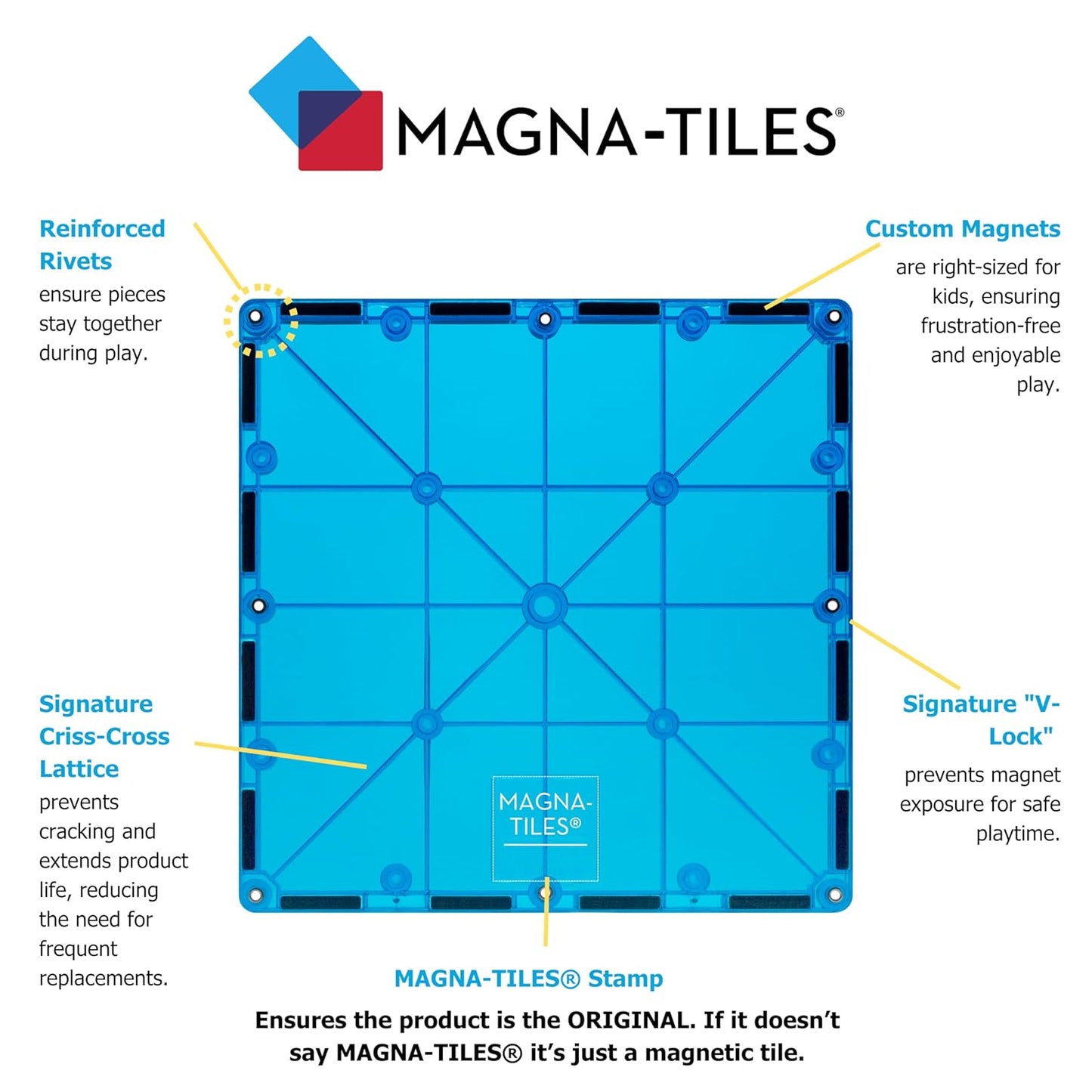 Unleash Creativity with MAGNA-TILES Classic 32-Piece Magnetic Building Set - The Original Construction Toy for Endless Fun!