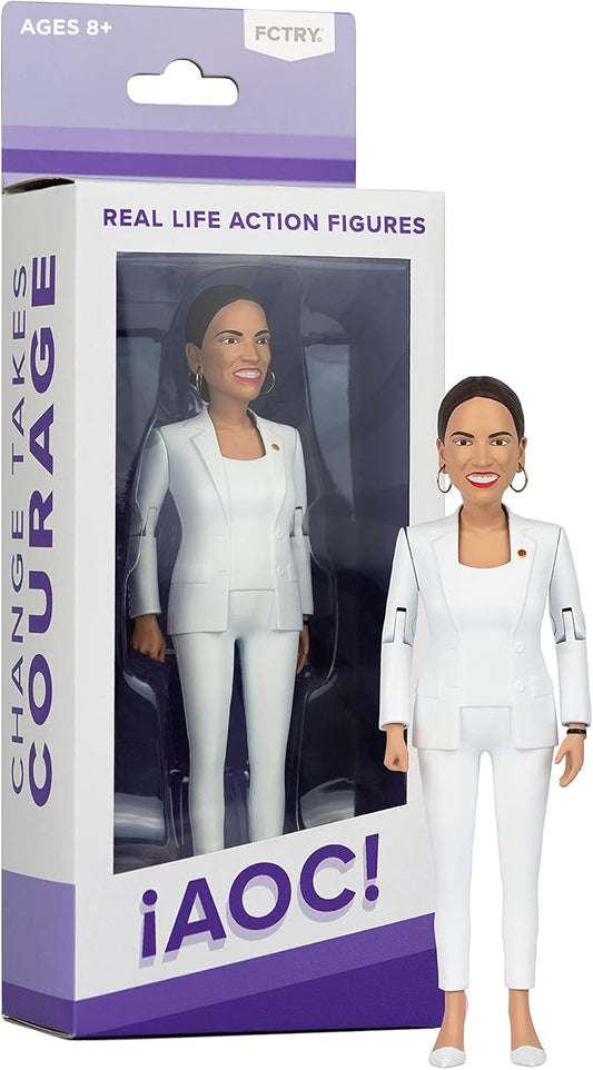 Alexandria Ocasio-Cortez Real Life Political Action Figure: US Female Representative AOC Collectible Figurine Perfect for Collectors, Gag Gift, Funny Idea & Souvenirs
