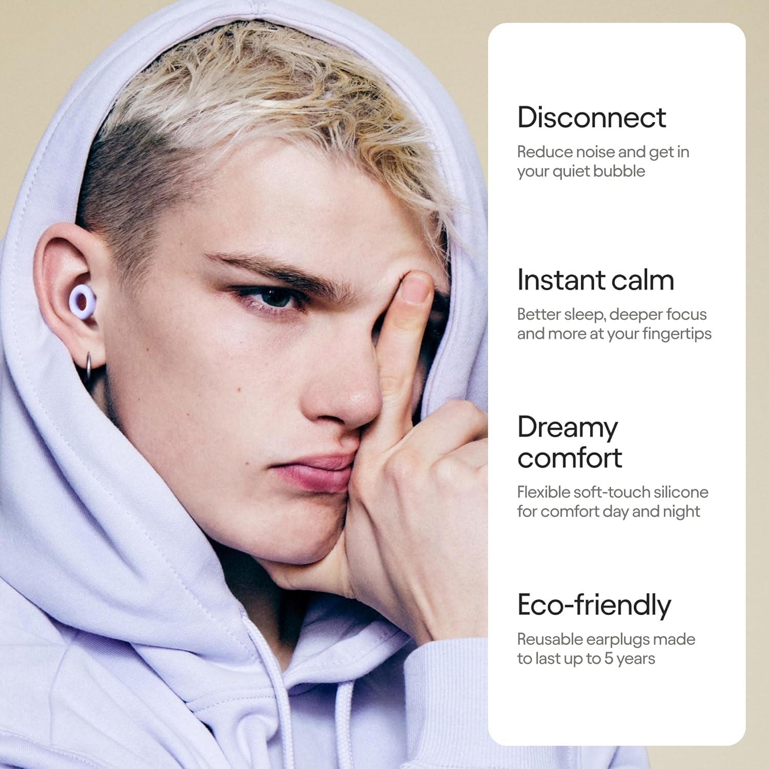 Experience Peace and Comfort with Quiet 2 Ultra-Comfy Reusable Ear Plugs - Perfect for Sleep, Focus, and Travel with 24dB Noise Reduction