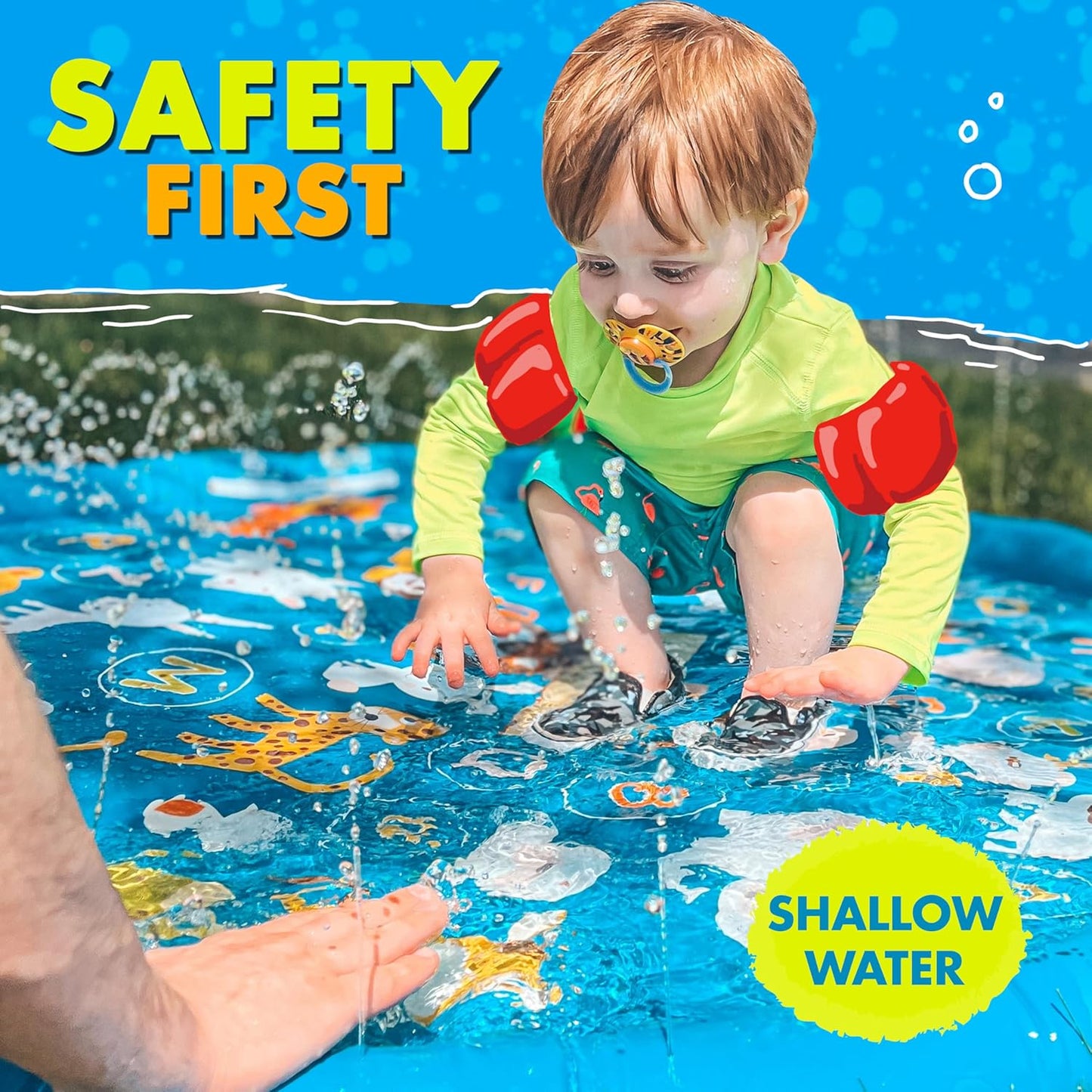Backyard Splash Pad Sprinkler – 60-Inch Kids Water Play Mat