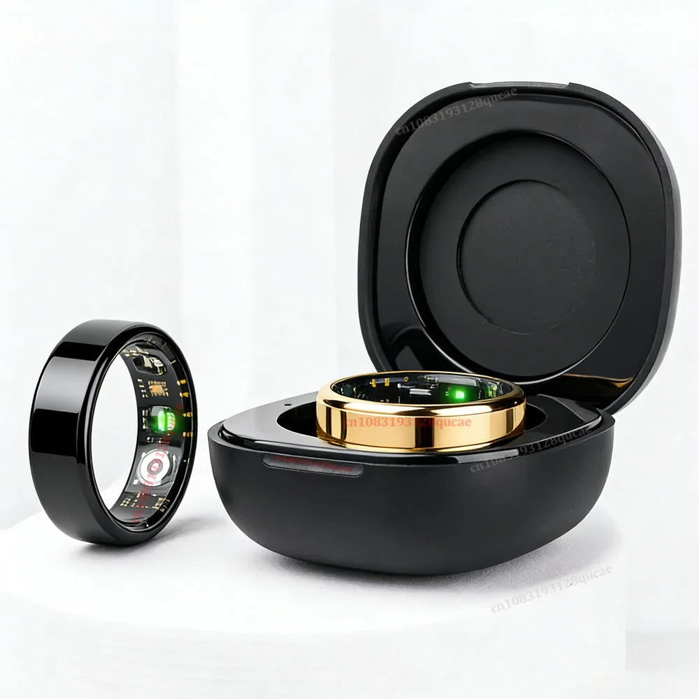 R10 Smart Ring 2026 - Health & Sleep Monitor, 5ATM Waterproof, Multi-Sport Mode, Includes Charging Case for Men & Women