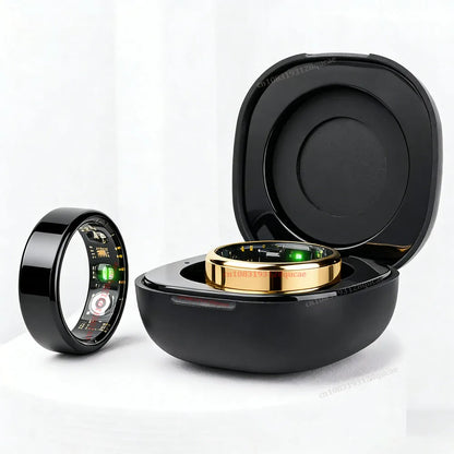 R10 Smart Ring 2026 - Health & Sleep Monitor, 5ATM Waterproof, Multi-Sport Mode, Includes Charging Case for Men & Women