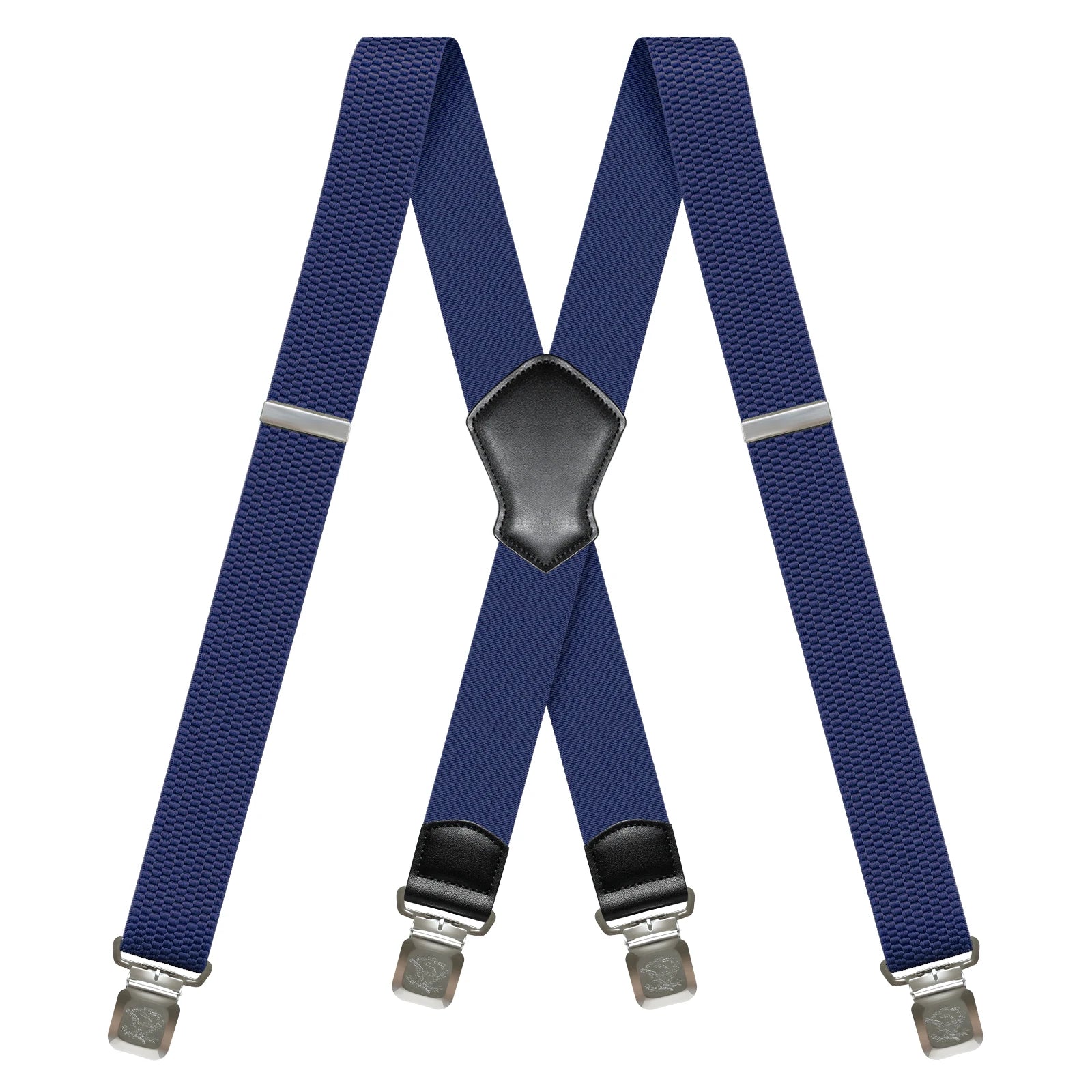 Heavy Duty 1.6 Inch Wide Black Suspenders for Men - Adjustable X Back Elastic Work Braces for Jeans and Dress Pants