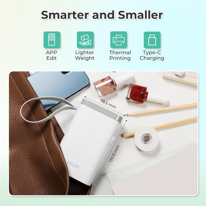 Bluetooth Mini Label Maker – Wireless Thermal Organizer Printer for Home, Desk & School