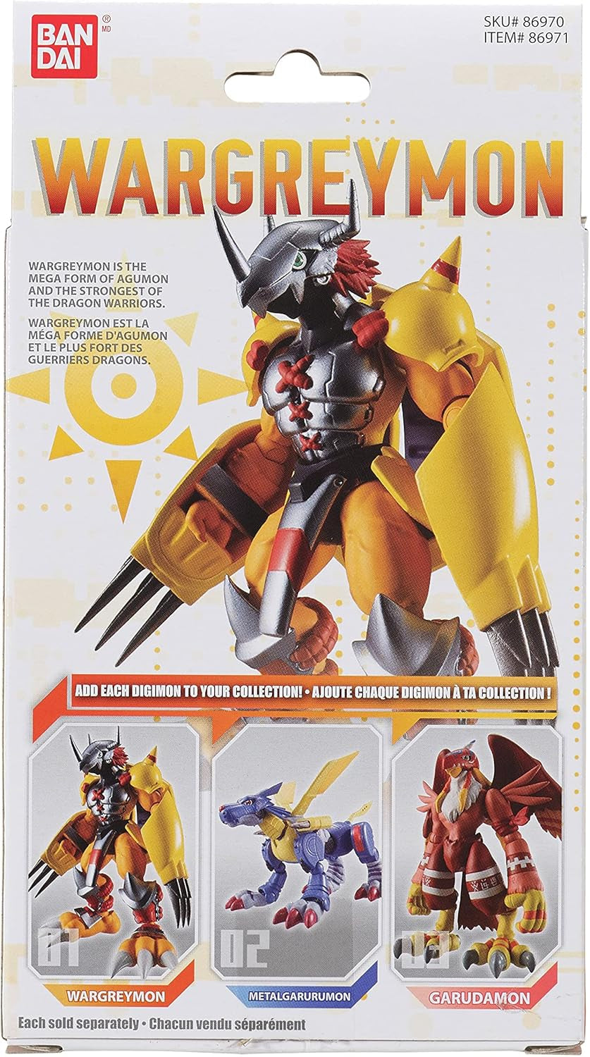 Bandai SHODO Digimon Adventure WarGreymon 3.5-Inch Poseable Figure — Yellow Armor, Dramon Killers, Anime-Accurate Detail, Ultimate Evolution