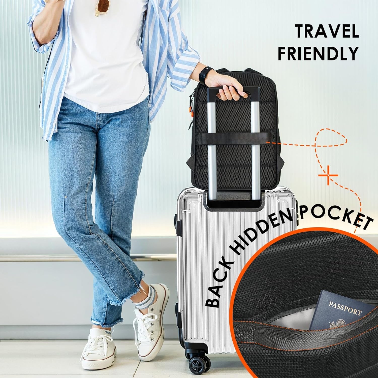 Camera Backpack for Photographers - Compact Camera Bag with 15 Inch Laptop Compartment - Side Access Quick Draw - Anti-Theft Hidden Pocket Tripod Holder Rain Cover - TB04 Black