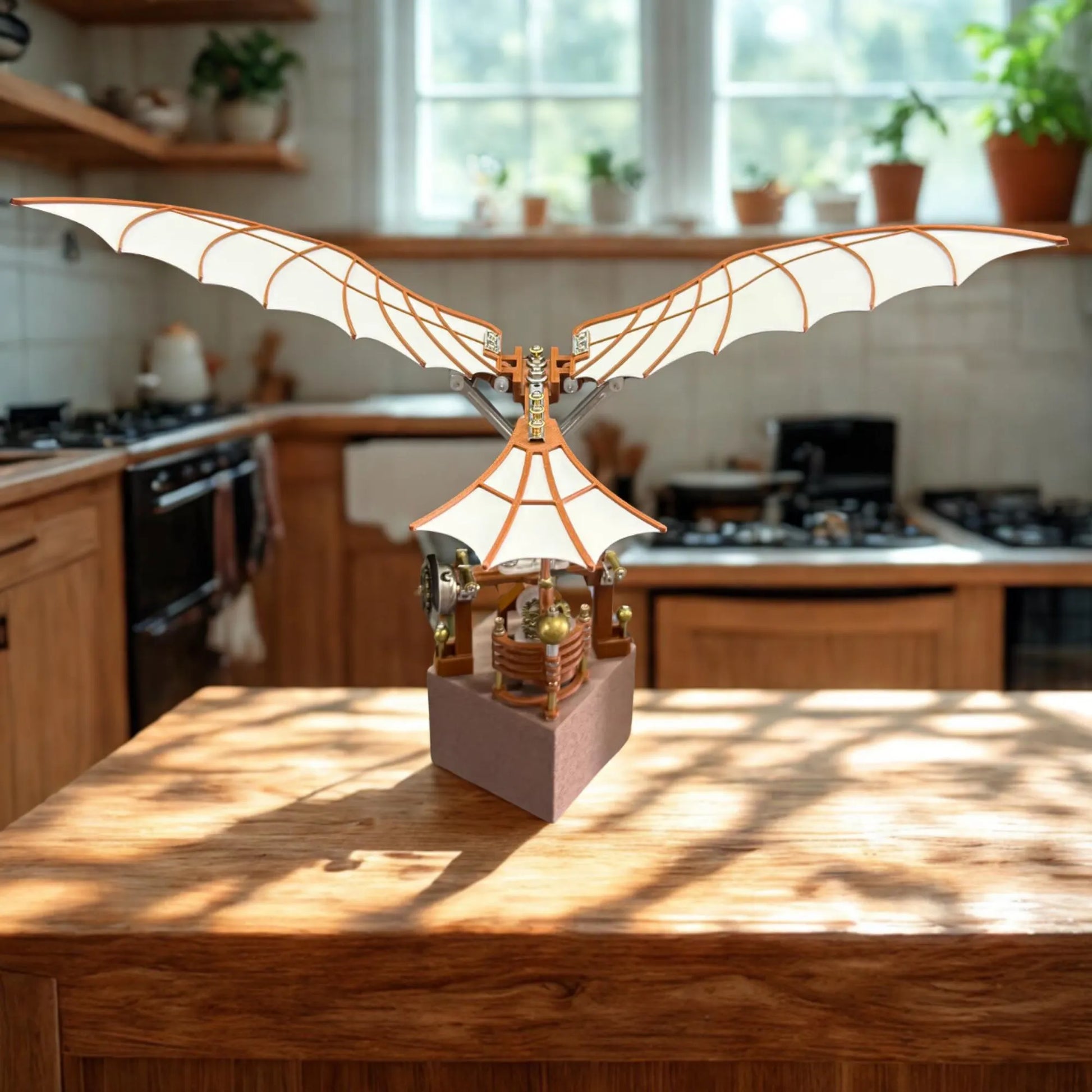 Da Vinci Flying Machine Music Box – DIY Mechanical Ornithopter Display Kit