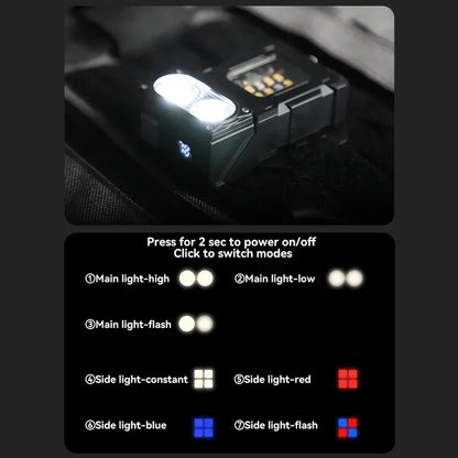 Versatile Adjustable Angle LED Flashlight - Portable USB Rechargeable Camping Light with Magnet for Outdoor Adventures