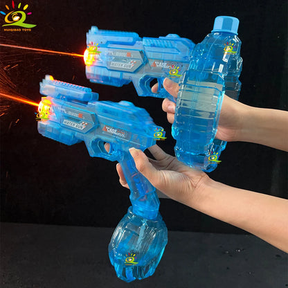 HUIQIBAO Ultimate Electric Water Gun - High-Capacity Automatic Water Pistol with LED Lights for Epic Summer Fun!