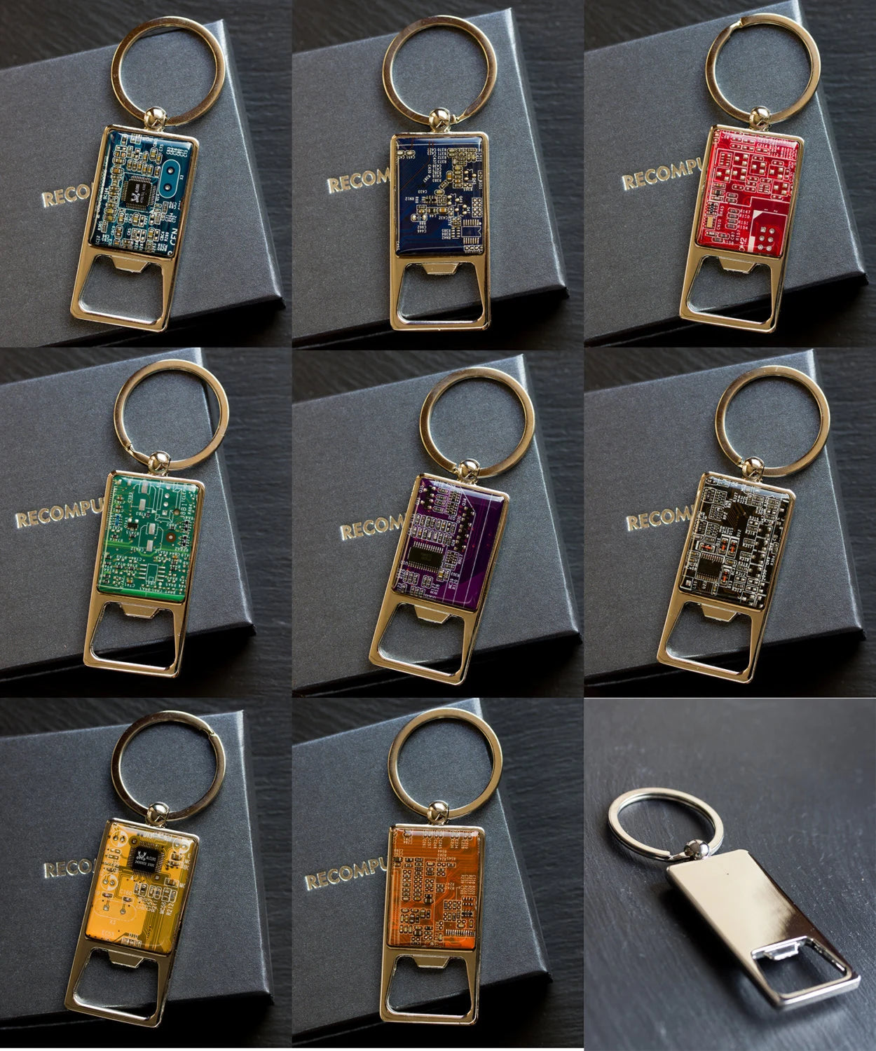 Custom Circuit Board Bottle Opener Keychain - Perfect Groomsmen Gift for Him
