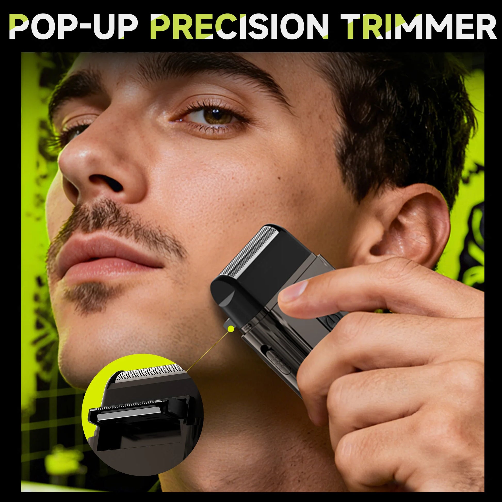 MS003 Compact Foil Shaver with Precision Trimmer - Fast Charging, 7000RPM Motor, LED Indicator