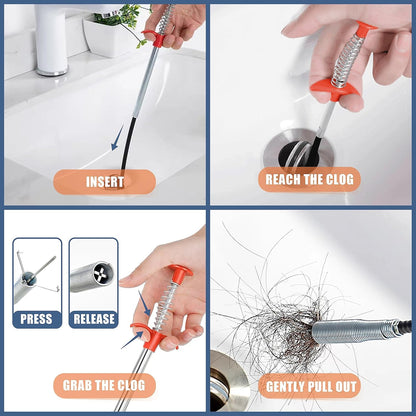 Drain Rescue Tool Kit – 9-Piece Hair Clog Remover Set for Sinks, Showers & Tubs