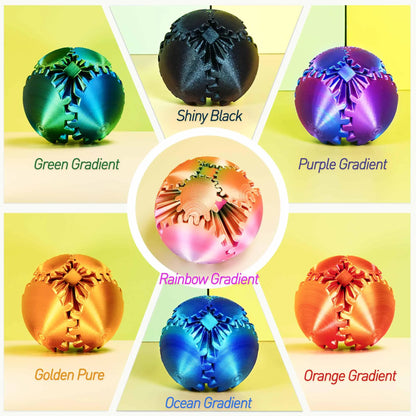 Transformable 3D Printed Gear Ball Fidget Toy - Stress Relief Desk Sphere for Kids and Adults, Perfect Easter & Birthday Gift!