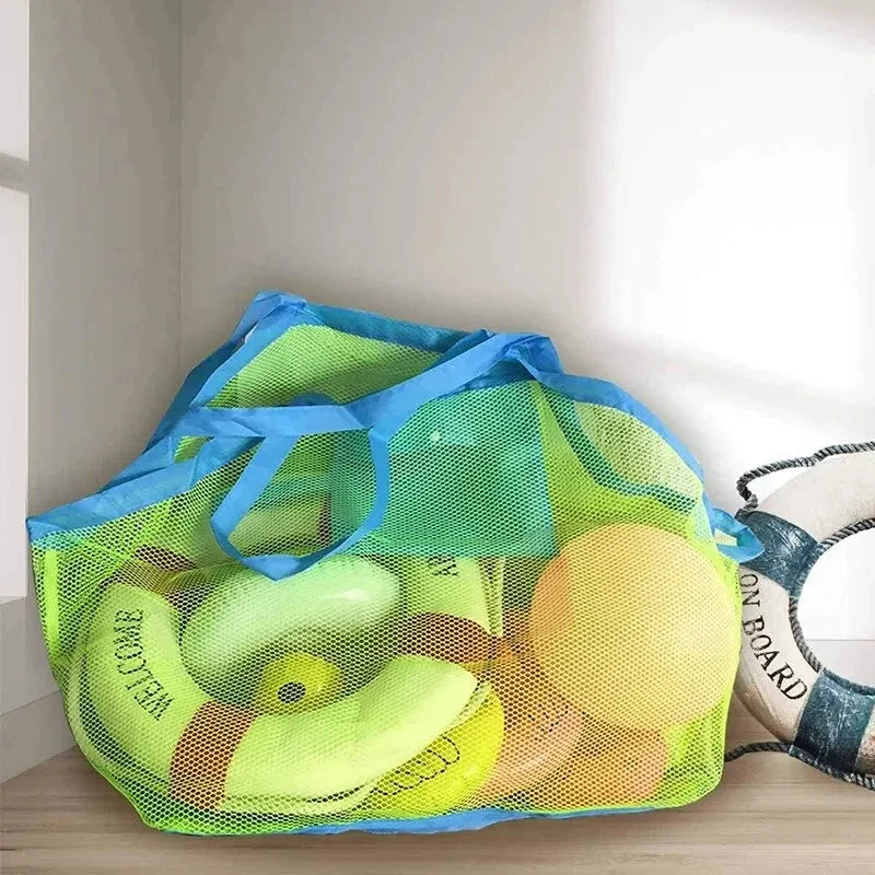 Ultimate Portable Beach Bag: Anti-Sand Mesh Storage for Kids' Toys & Towels - Large Capacity Waterproof Travel Bag