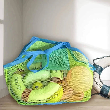 Ultimate Portable Beach Bag: Anti-Sand Mesh Storage for Kids' Toys & Towels - Large Capacity Waterproof Travel Bag