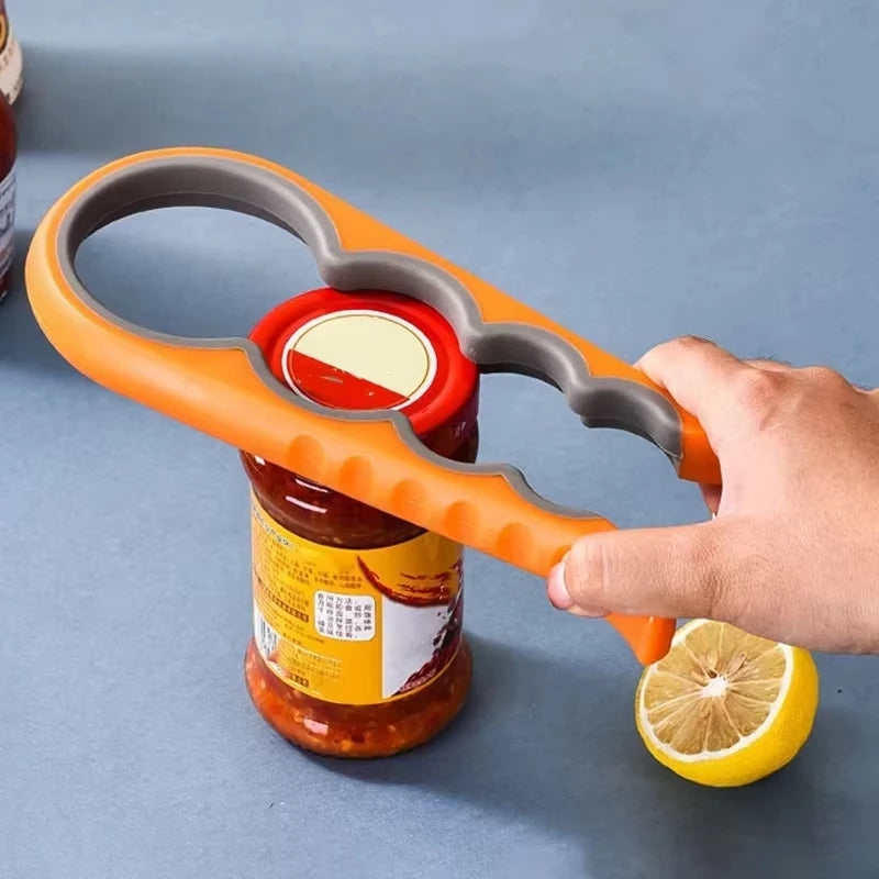 Ultimate 4-in-1 Kitchen Tool: Easy Grip Jar, Lid, and Can Opener - Your Essential Home Helper!