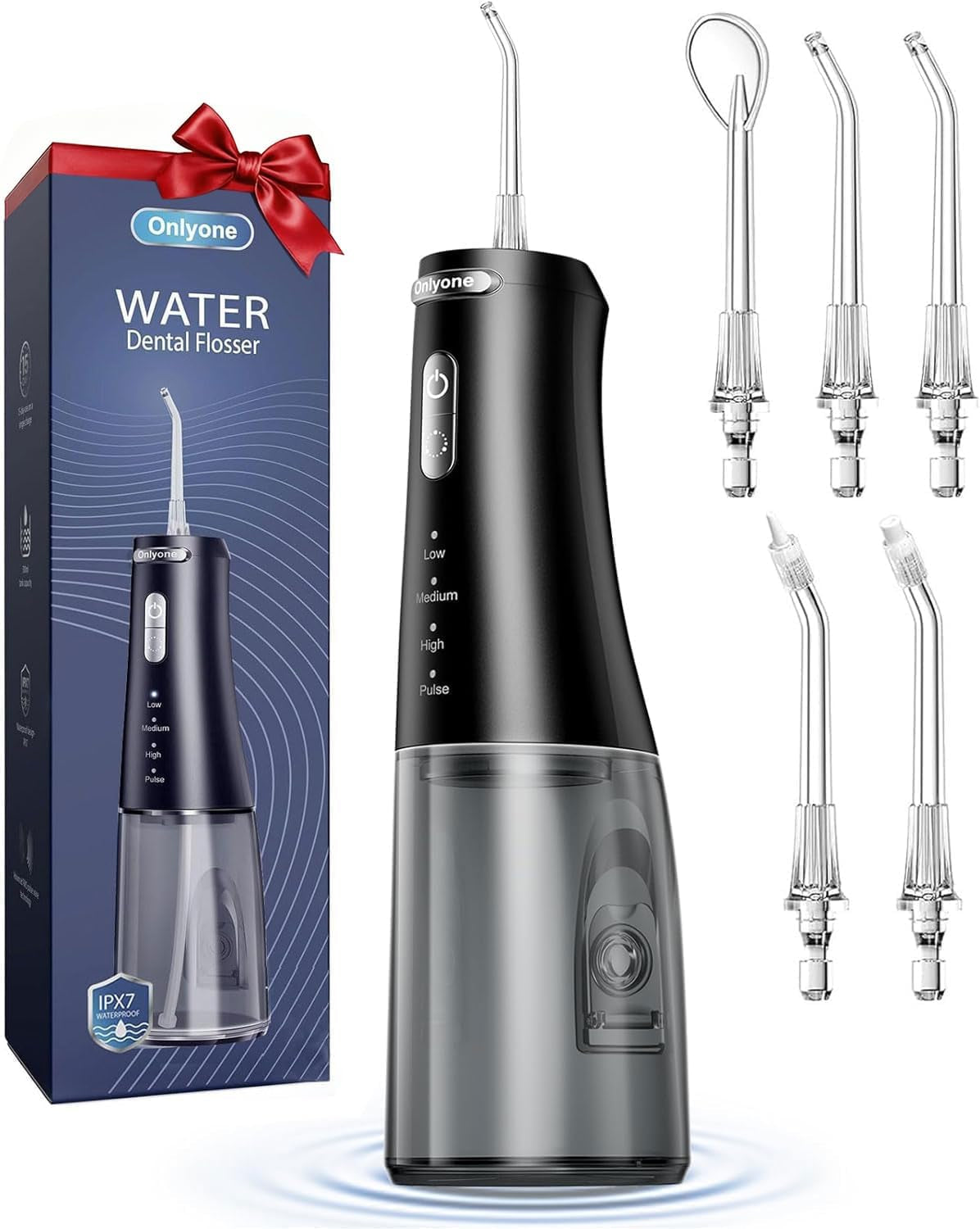 Cordless Water Flosser – Rechargeable Travel Dental Cleaner with 300ML Tank