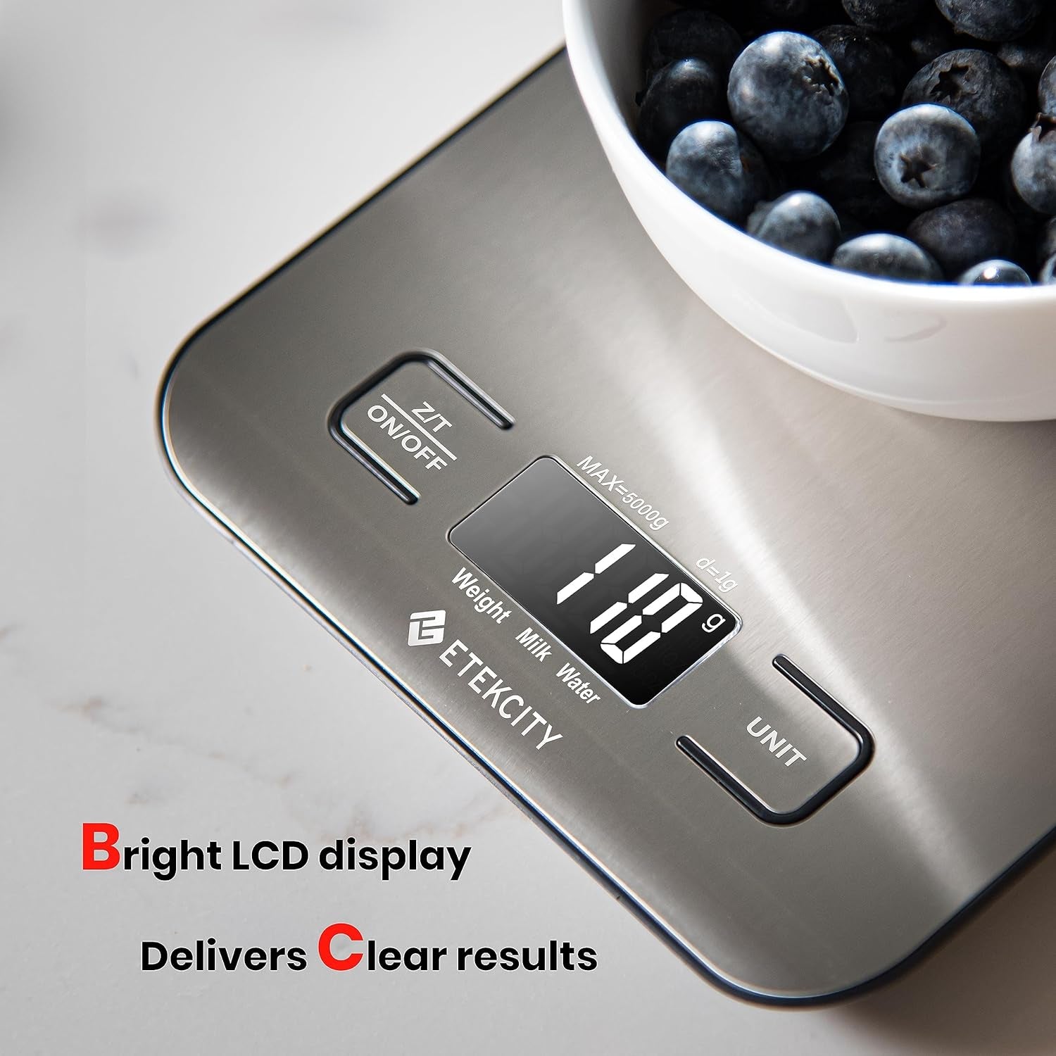 Digital Kitchen Scale – Compact Food Scale for Baking, Meal Prep & Cooking