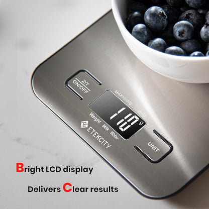 Digital Kitchen Scale – Compact Food Scale for Baking, Meal Prep & Cooking