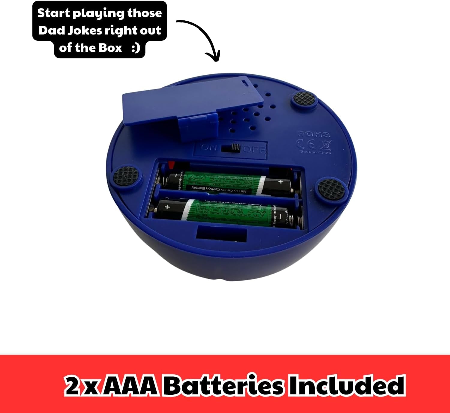 Dad Joke Button – Push-for-Laughs Talking Gag Gift for Dads, Offices & White Elephant