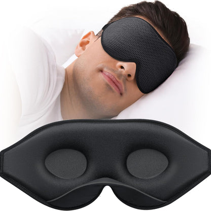 3D Blackout Sleep Mask – Soft Travel Eye Mask for Side Sleepers & Naps