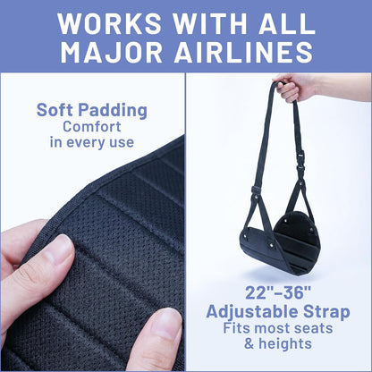 Ultimate Airplane Foot Hammock - Travel Comfort for Long Flights - Essential Plane Gadget