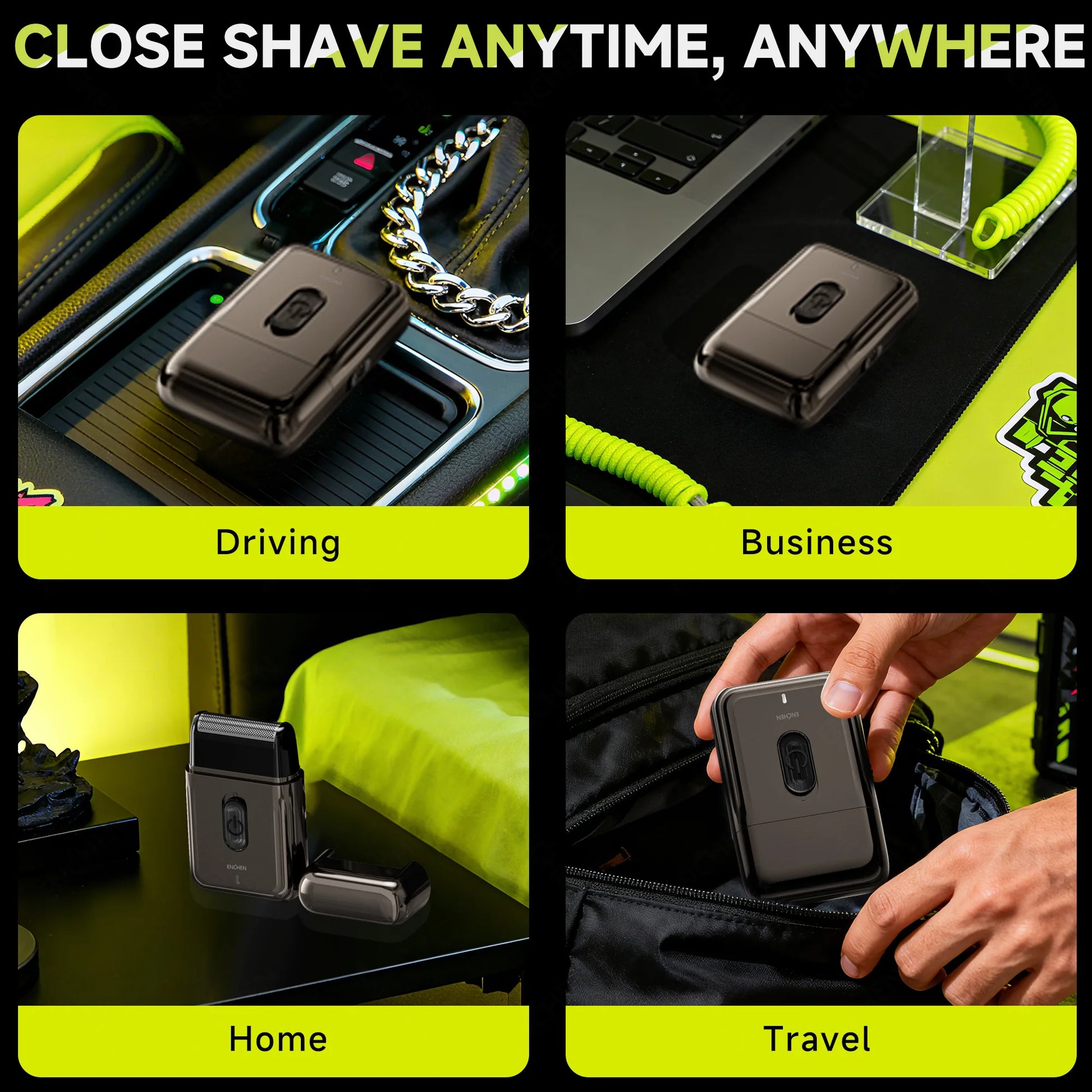 MS003 Compact Foil Shaver with Precision Trimmer - Fast Charging, 7000RPM Motor, LED Indicator