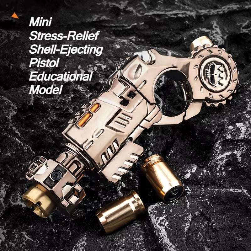 Shell-Ejecting Alloy Toy Pistol Set - Ultimate Stress Relief Fidget Spinner & EDC Desk Gadget for Teen Boys