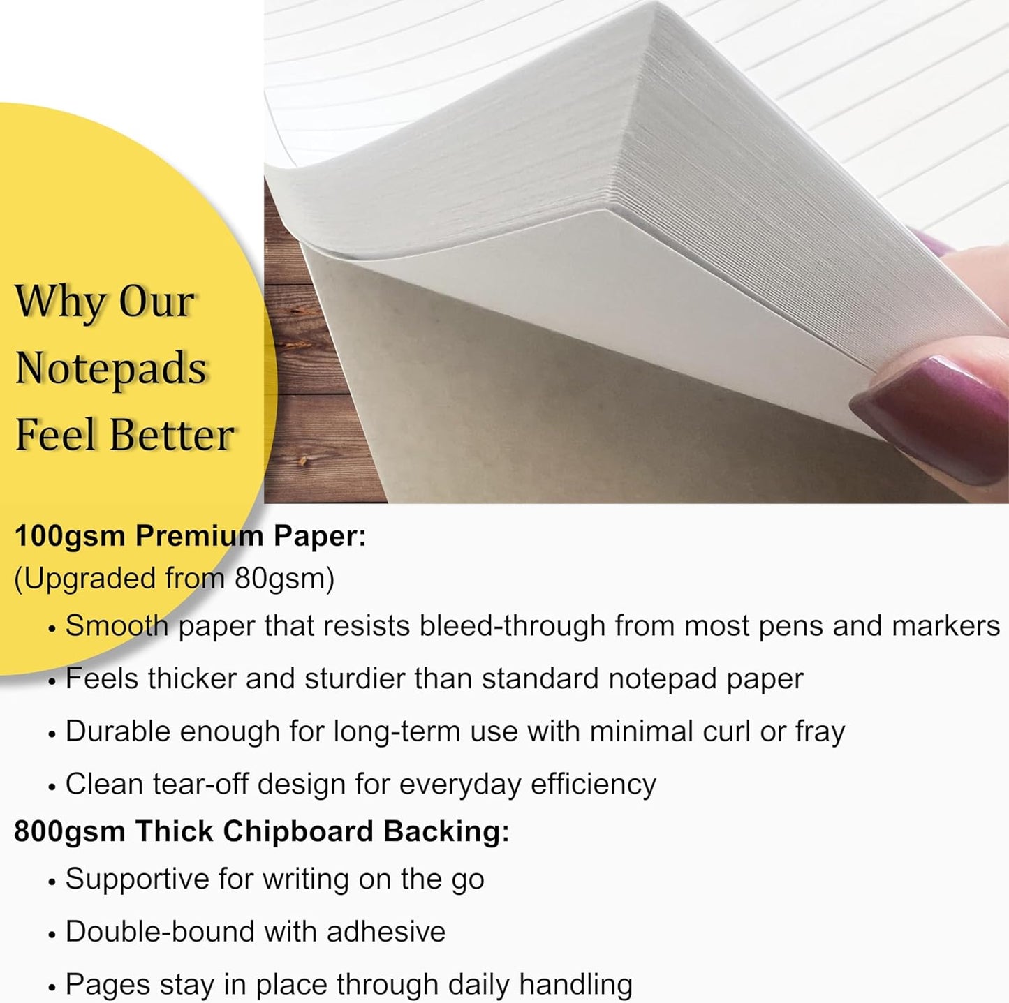 Daily To Do List Notepad — Priority Checklist Planner Pad, Task Organizer, 100 GSM, Multiple Sizes, Undated, Home & Office
