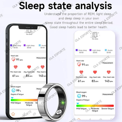 2026 Smart Ring: Heart Rate, Blood Pressure, Sleep Monitoring & Motion Tracking - IP68 Waterproof Gift for Men & Women