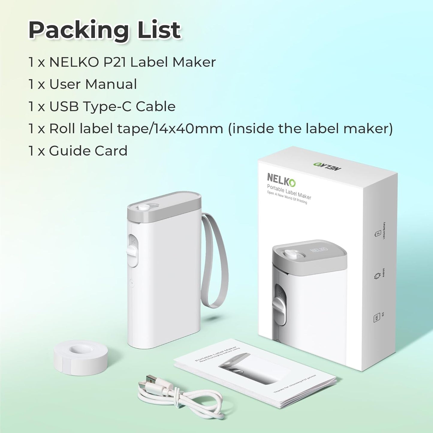 Bluetooth Mini Label Maker – Wireless Thermal Organizer Printer for Home, Desk & School