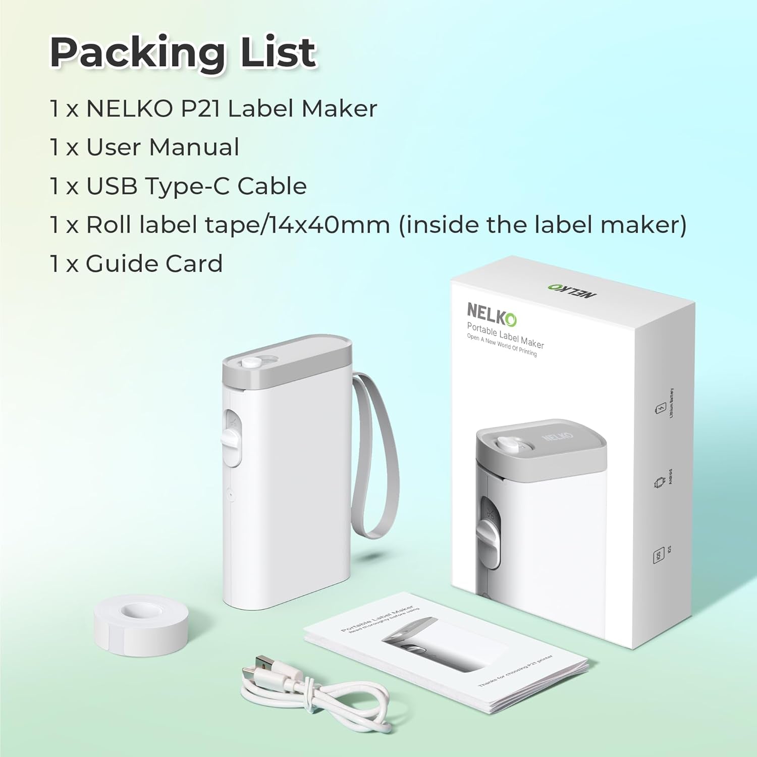 Bluetooth Mini Label Maker – Wireless Thermal Organizer Printer for Home, Desk & School