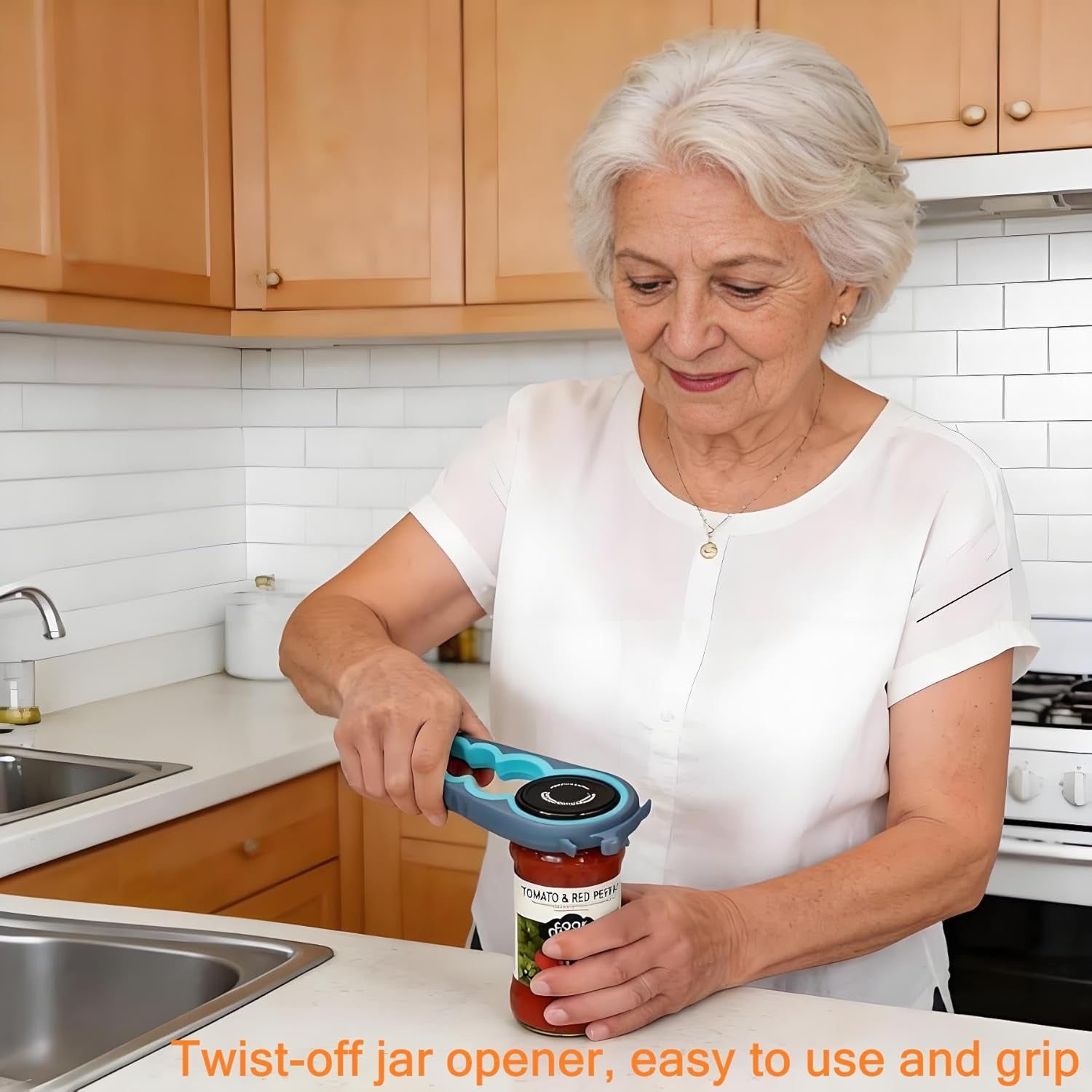 Easy-Grip Jar Opener – 6-in-1 Kitchen Tool for Stubborn Lids, Bottles & Pull Tabs
