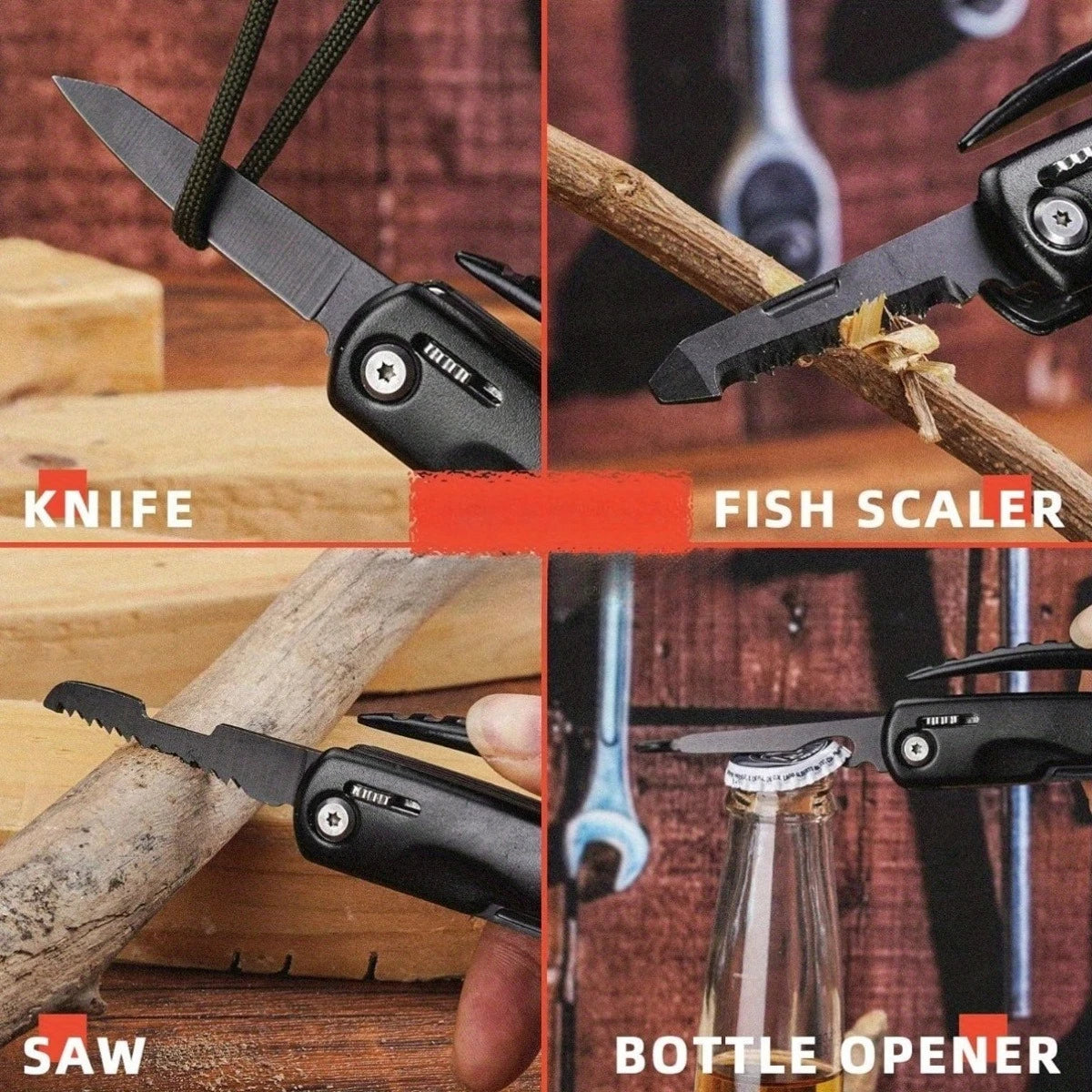 Ultimate 12-in-1 Multitool Hammer - Essential Outdoor Survival Gear for Camping, Hunting, Hiking & Emergency Situations