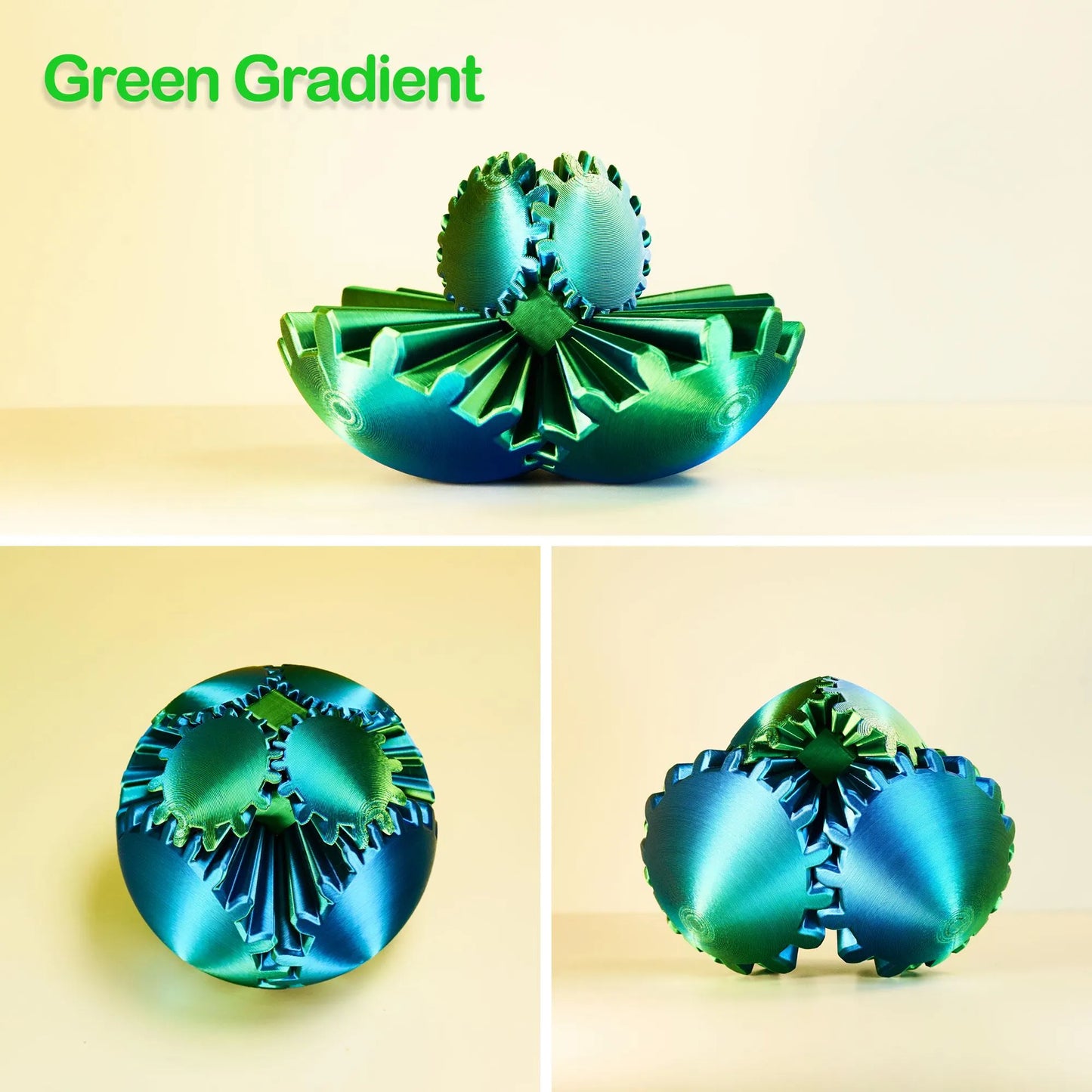 Transformable 3D Printed Gear Ball Fidget Toy - Stress Relief Desk Sphere for Kids and Adults, Perfect Easter & Birthday Gift!