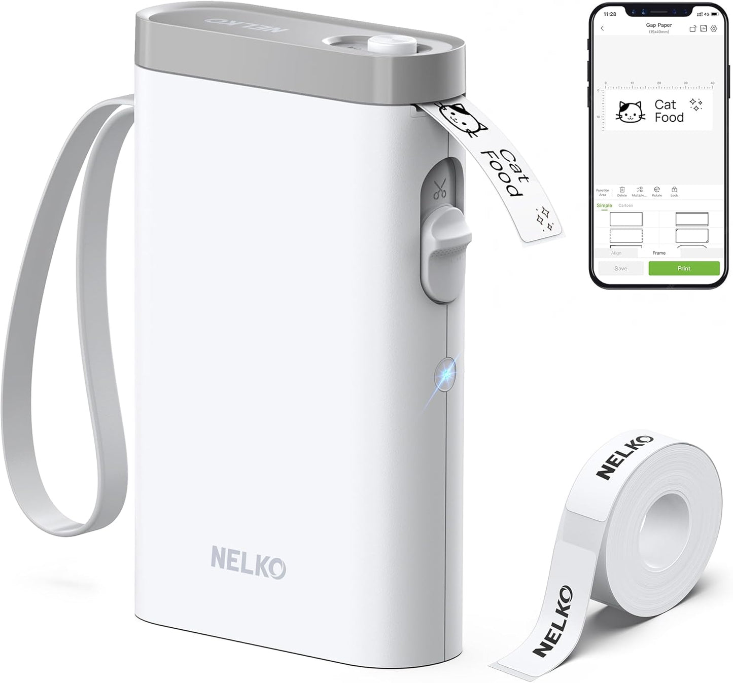Bluetooth Mini Label Maker – Wireless Thermal Organizer Printer for Home, Desk & School