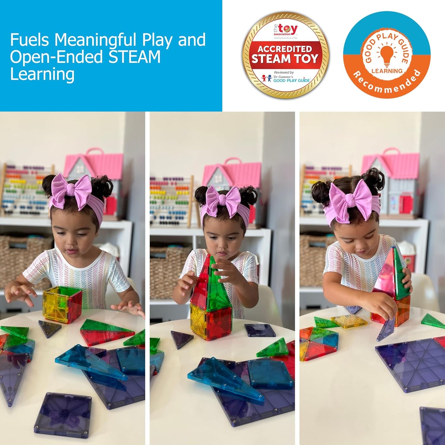 Unleash Creativity with MAGNA-TILES Classic 32-Piece Magnetic Building Set - The Original Construction Toy for Endless Fun!